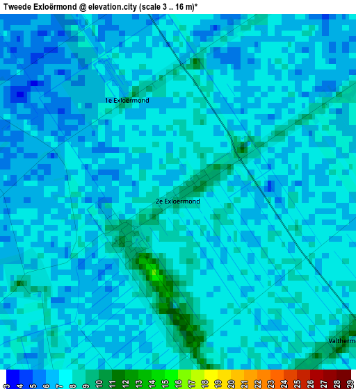 Tweede Exloërmond elevation map