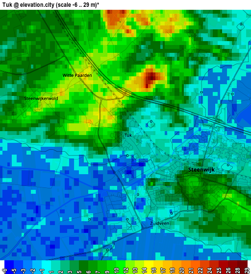 Tuk elevation map