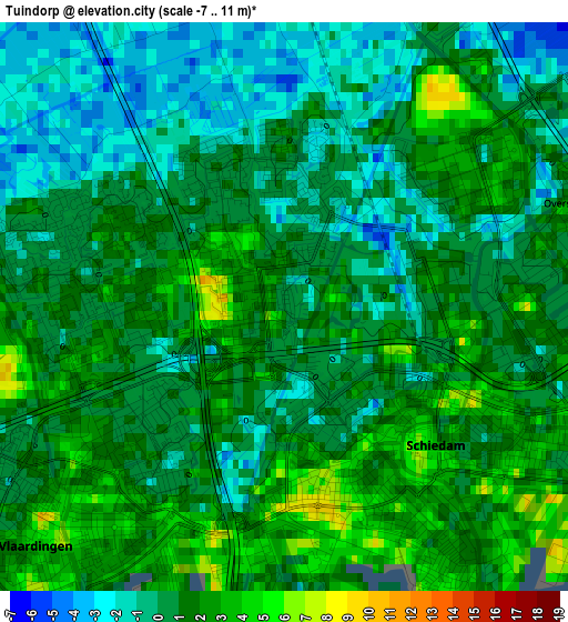 Tuindorp elevation map