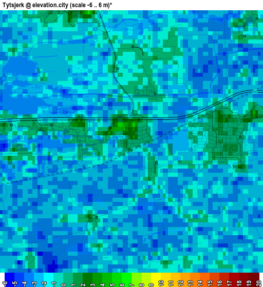 Tytsjerk elevation map