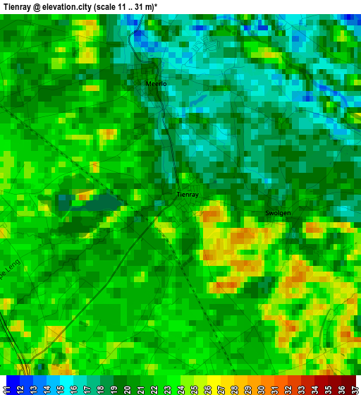 Tienray elevation map