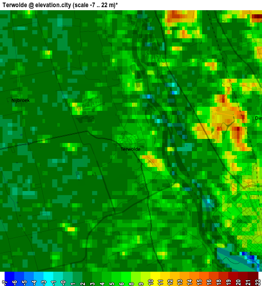 Terwolde elevation map