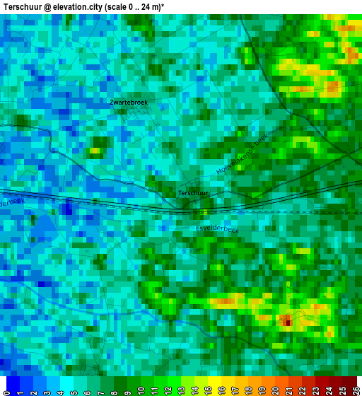 Terschuur elevation map