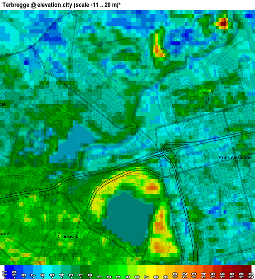 Terbregge elevation map