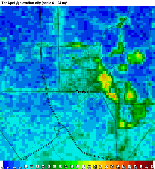 Ter Apel elevation map