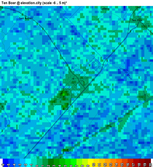 Ten Boer elevation map