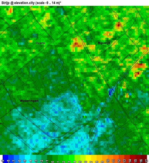 Strijp elevation map