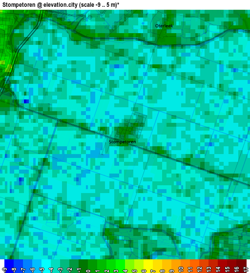 Stompetoren elevation map