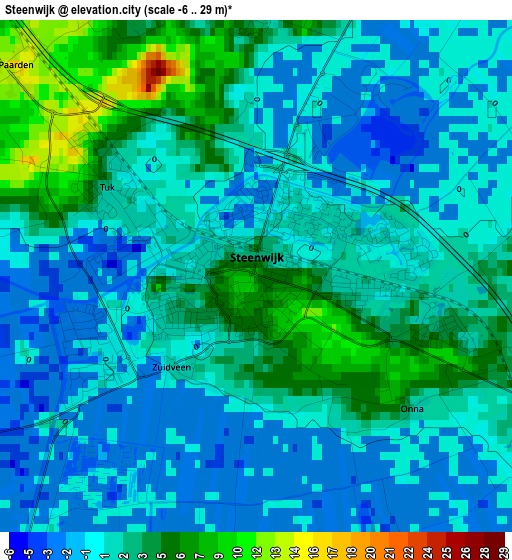 Steenwijk elevation map