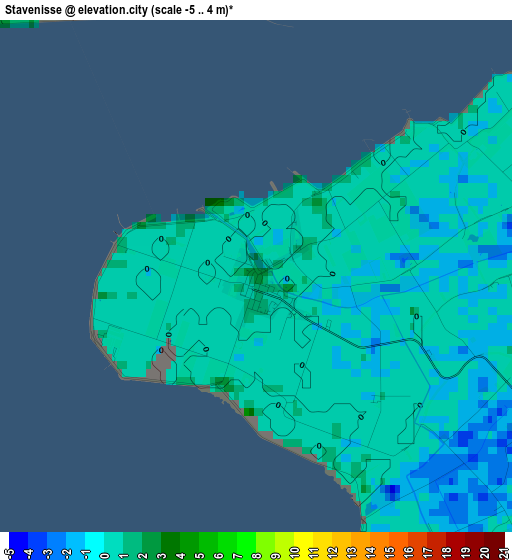 Stavenisse elevation map