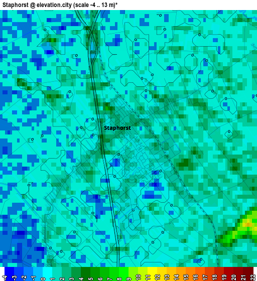 Staphorst elevation map