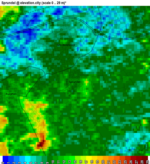 Sprundel elevation map