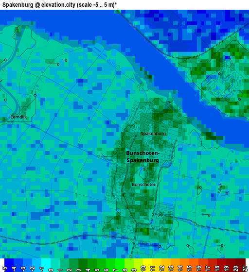 Spakenburg elevation map