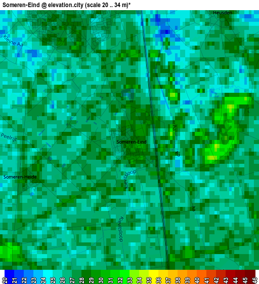 Someren-Eind elevation map