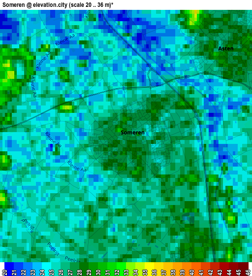 Someren elevation map