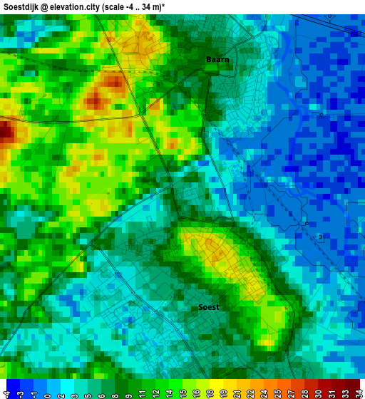 Soestdijk elevation map