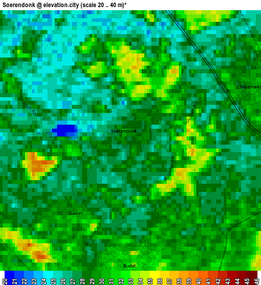 Soerendonk elevation map