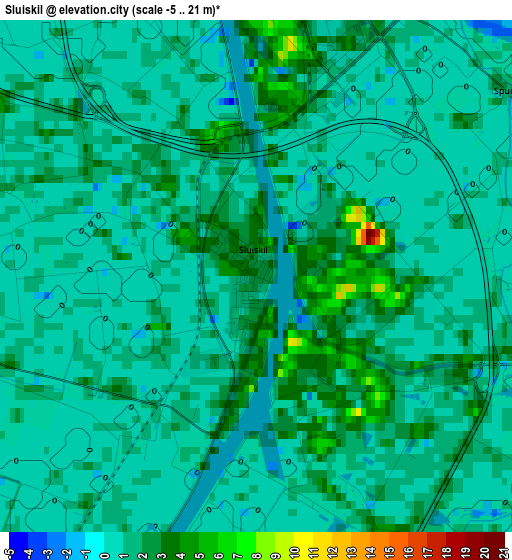 Sluiskil elevation map