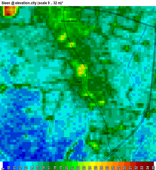 Sleen elevation map