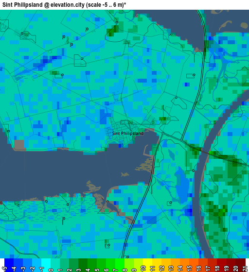 Sint Philipsland elevation map