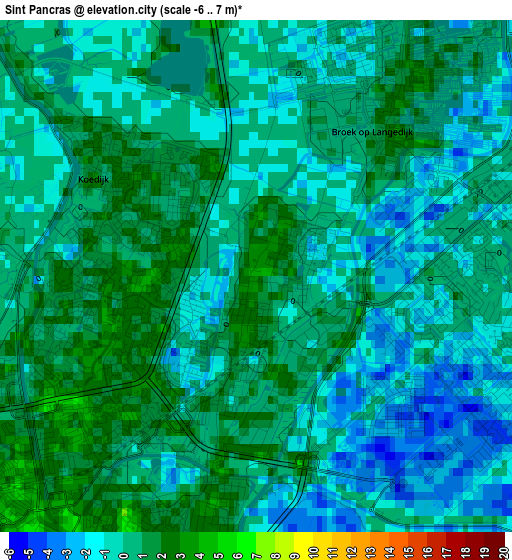 Sint Pancras elevation map