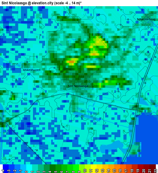 Sint Nicolaasga elevation map
