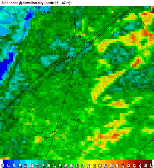 Sint Joost elevation map