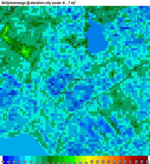 Sintjohannesga elevation map