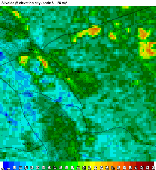 Silvolde elevation map