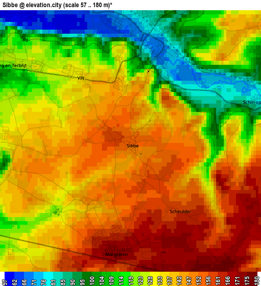 Sibbe elevation map