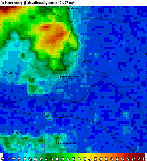 's-Heerenberg elevation map