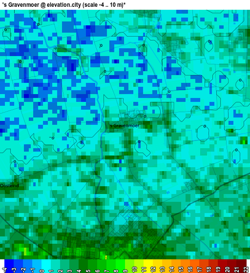 's Gravenmoer elevation map