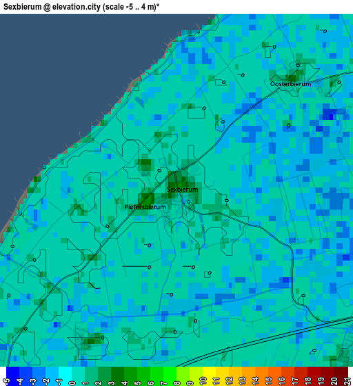 Sexbierum elevation map