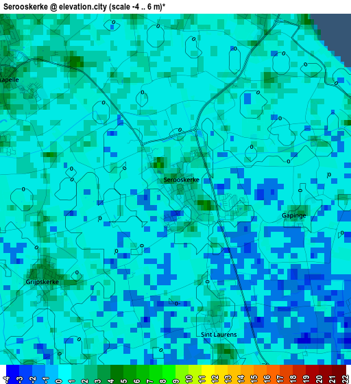 Serooskerke elevation map