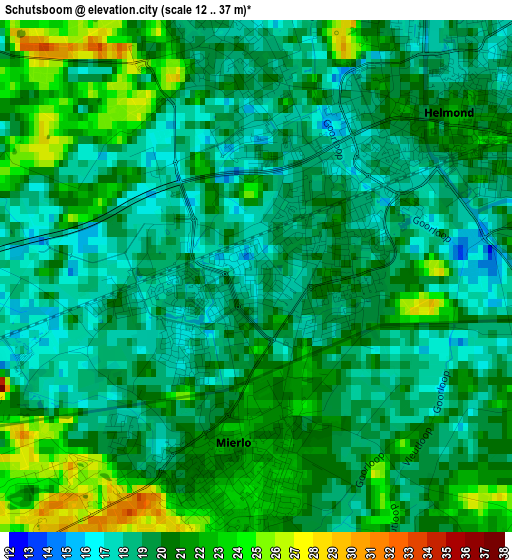 Schutsboom elevation map