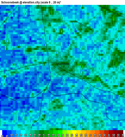 Schoonebeek elevation map