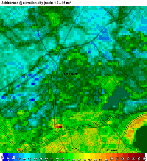 Schiebroek elevation map