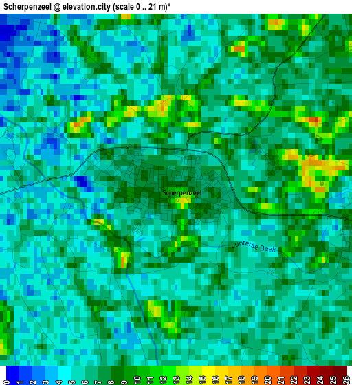 Scherpenzeel elevation map