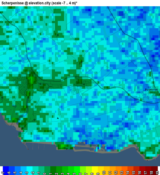 Scherpenisse elevation map