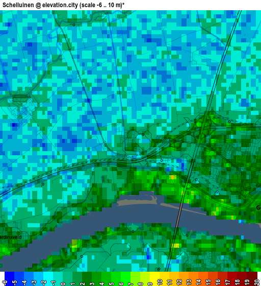 Schelluinen elevation map