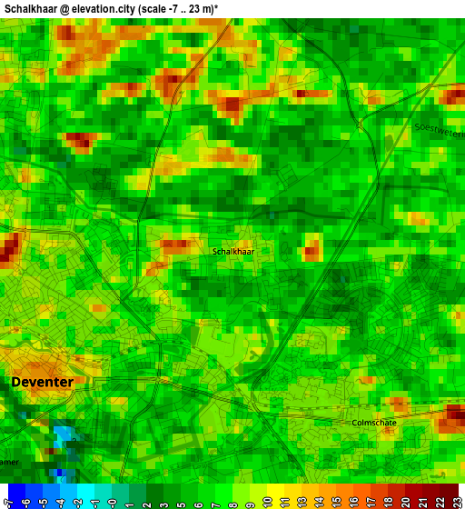 Schalkhaar elevation map