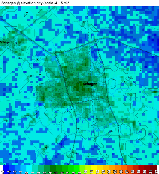 Schagen elevation map