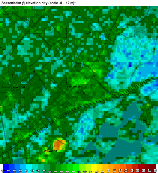 Sassenheim elevation map