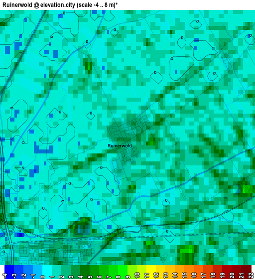 Ruinerwold elevation map