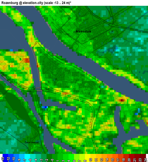 Rozenburg elevation map