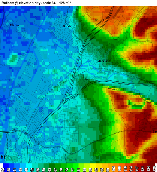 Rothem elevation map