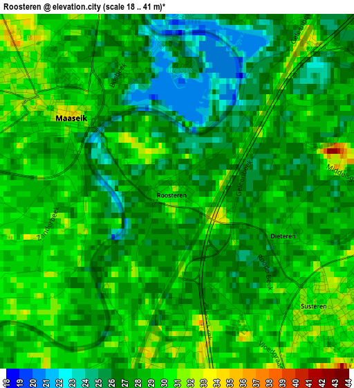 Roosteren elevation map