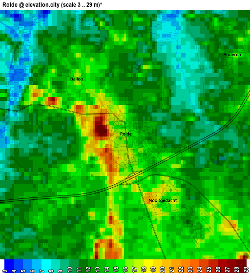 Rolde elevation map