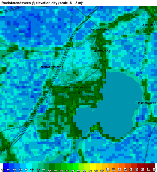 Roelofarendsveen elevation map