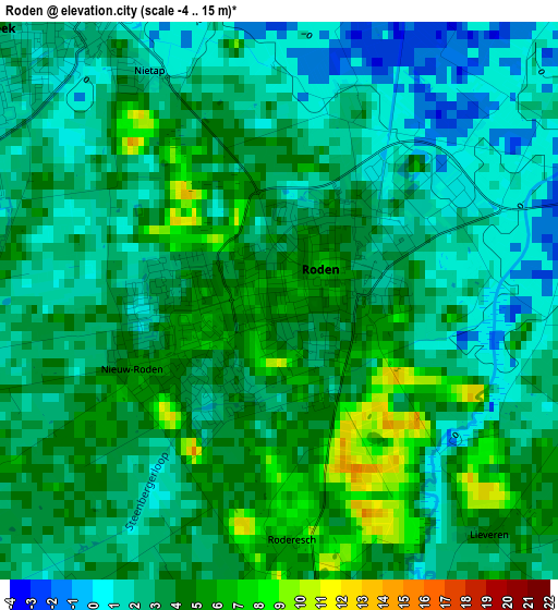 Roden elevation map